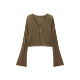 Women's Flare Sleeve Knit  Cardigan